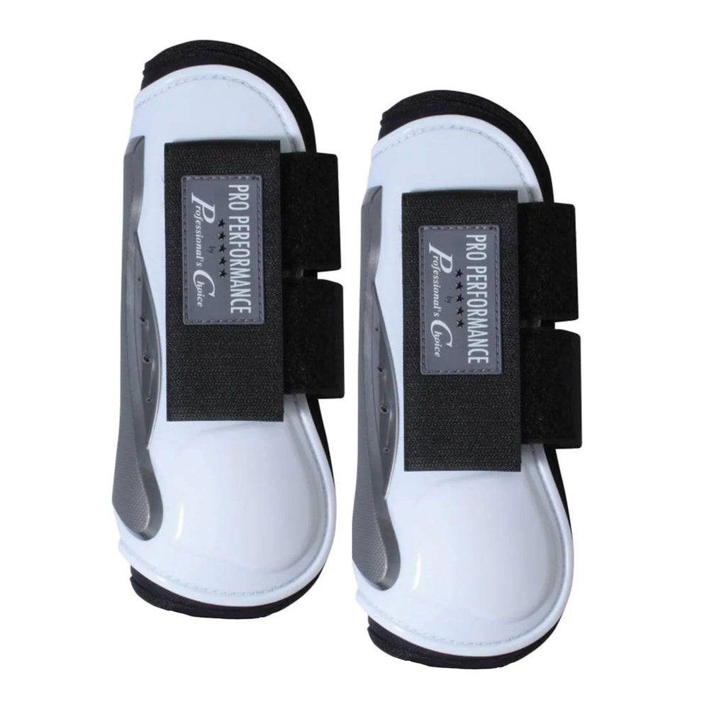 Bottes Professional's Choice Pro Performance de saut, vue avant blanche, protection légère.
