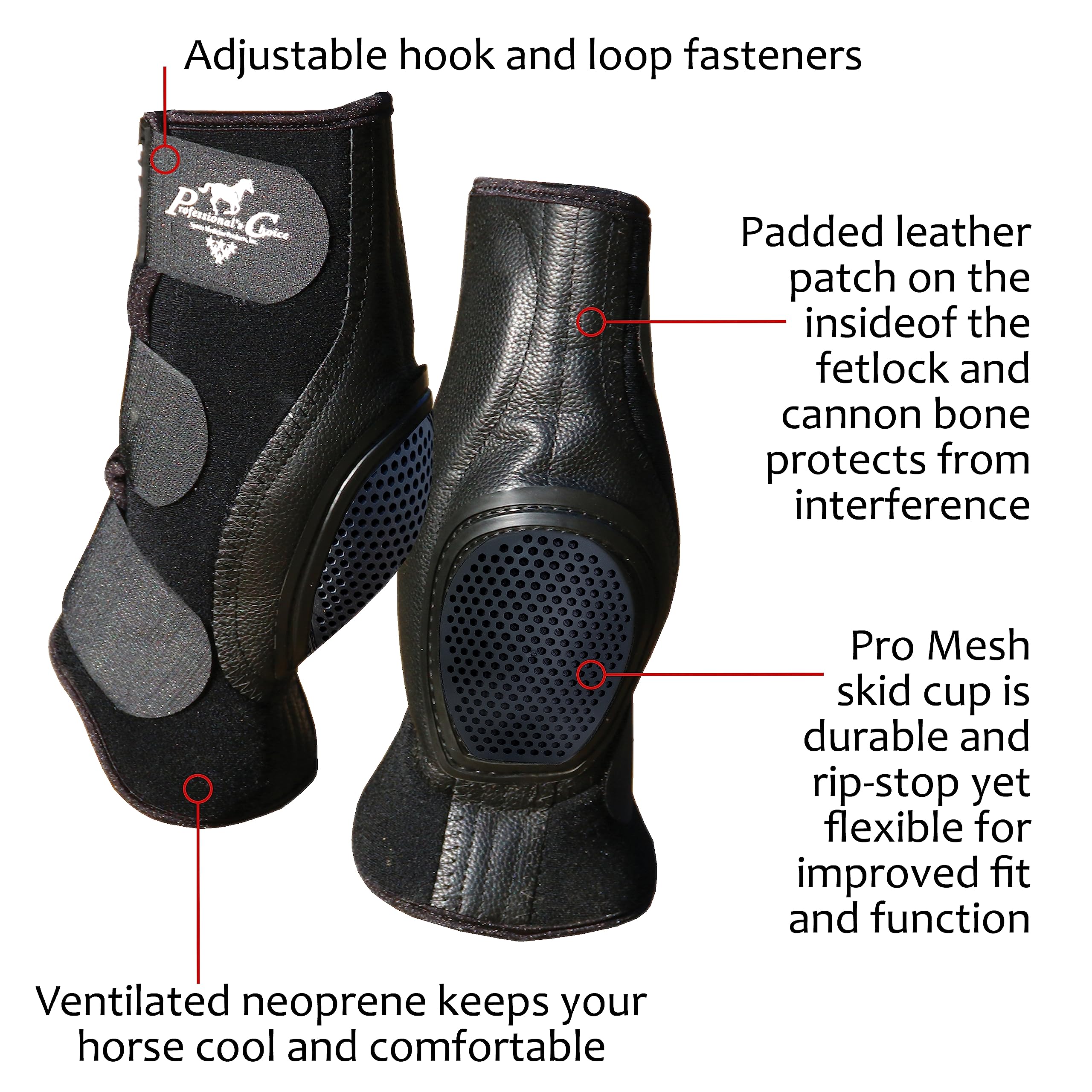 Professional's Choice Ventech SlideTec, arrière droit, néoprène ventilé pour le confort du cheval.