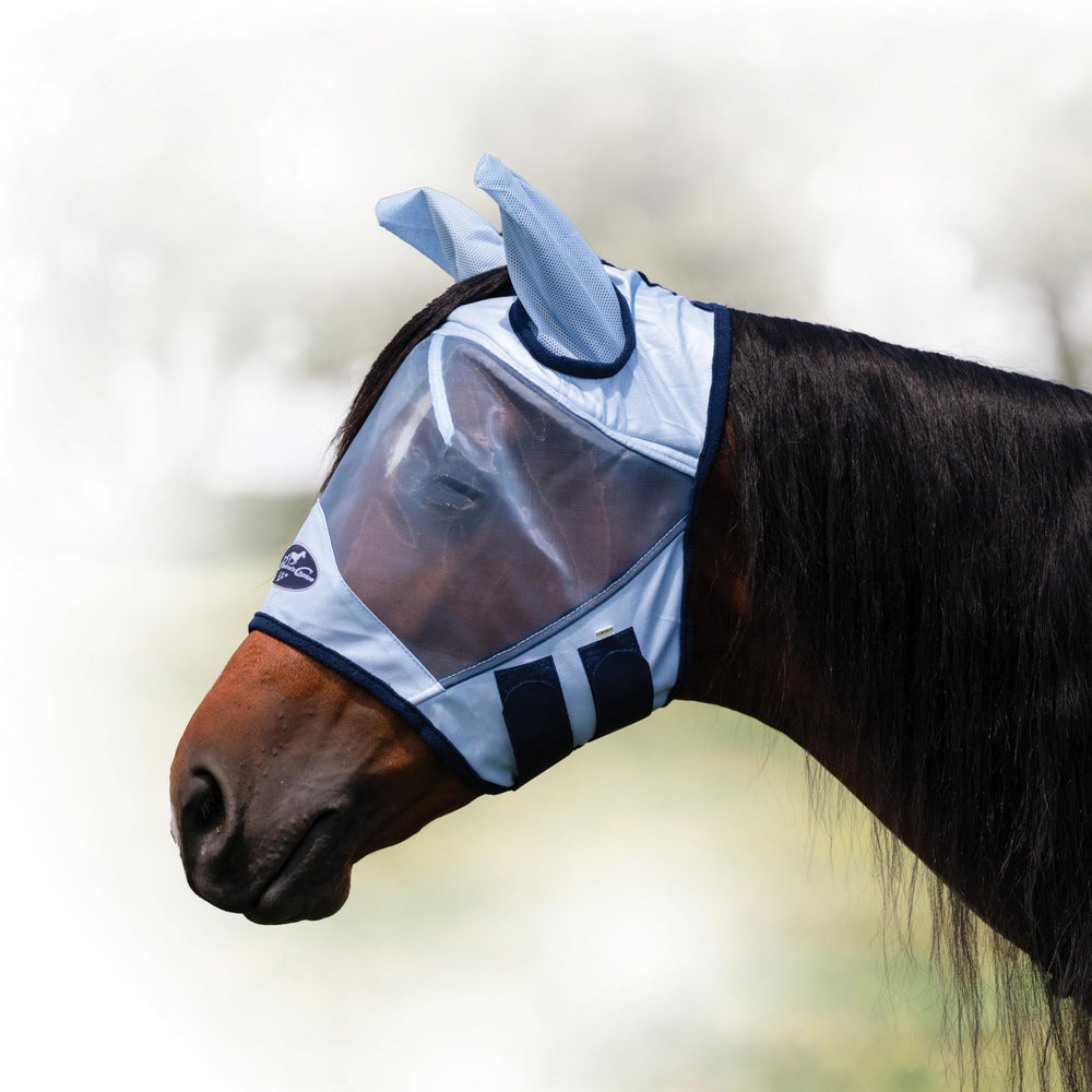 Masque anti-mouches Professional's Choice léger et respirant pour le visage du cheval Cob.