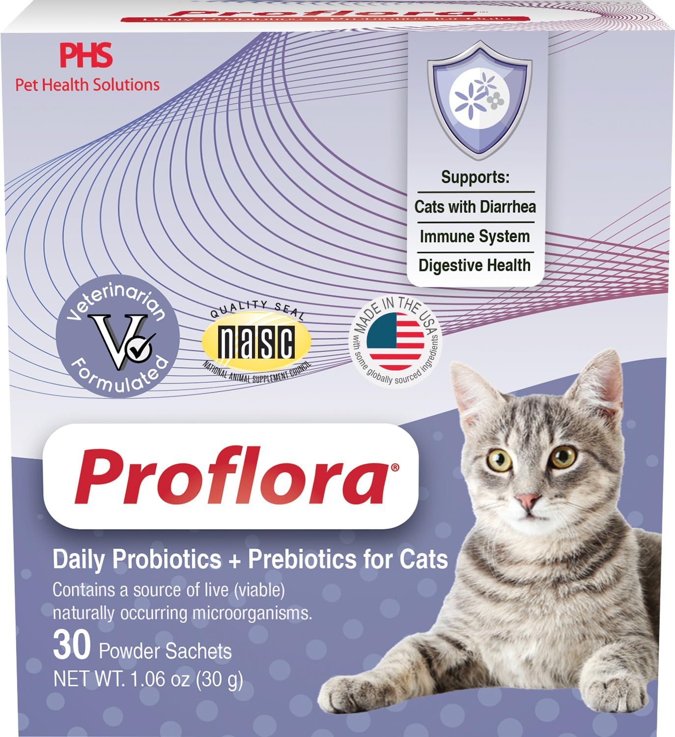 Proflora chat-digestion-saine: soutient le systeme digestif des chats.