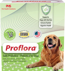 Proflora Daily Probiotics pour chiens — boîte, soutien digestif potentiel pour votre chien.
