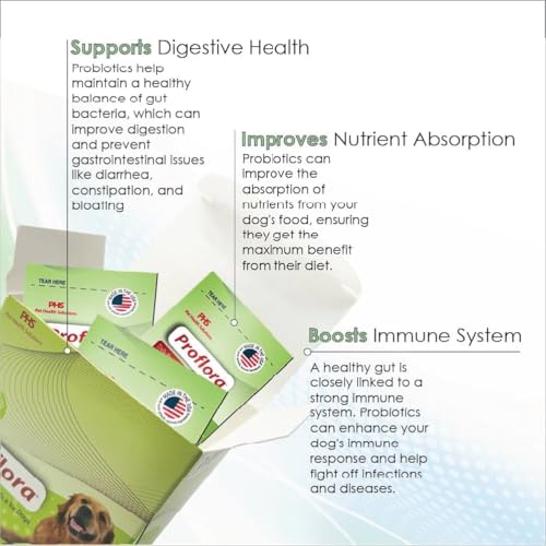 Proflora Daily Probiotics pour chiens — sachets illustrés, administration facile au quotidien.