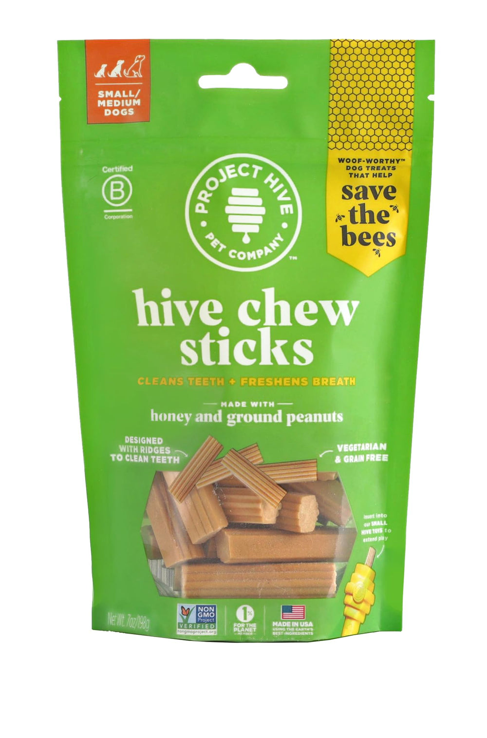 Project Hive bâtons dentaires pour chien petit, texture nettoyante.