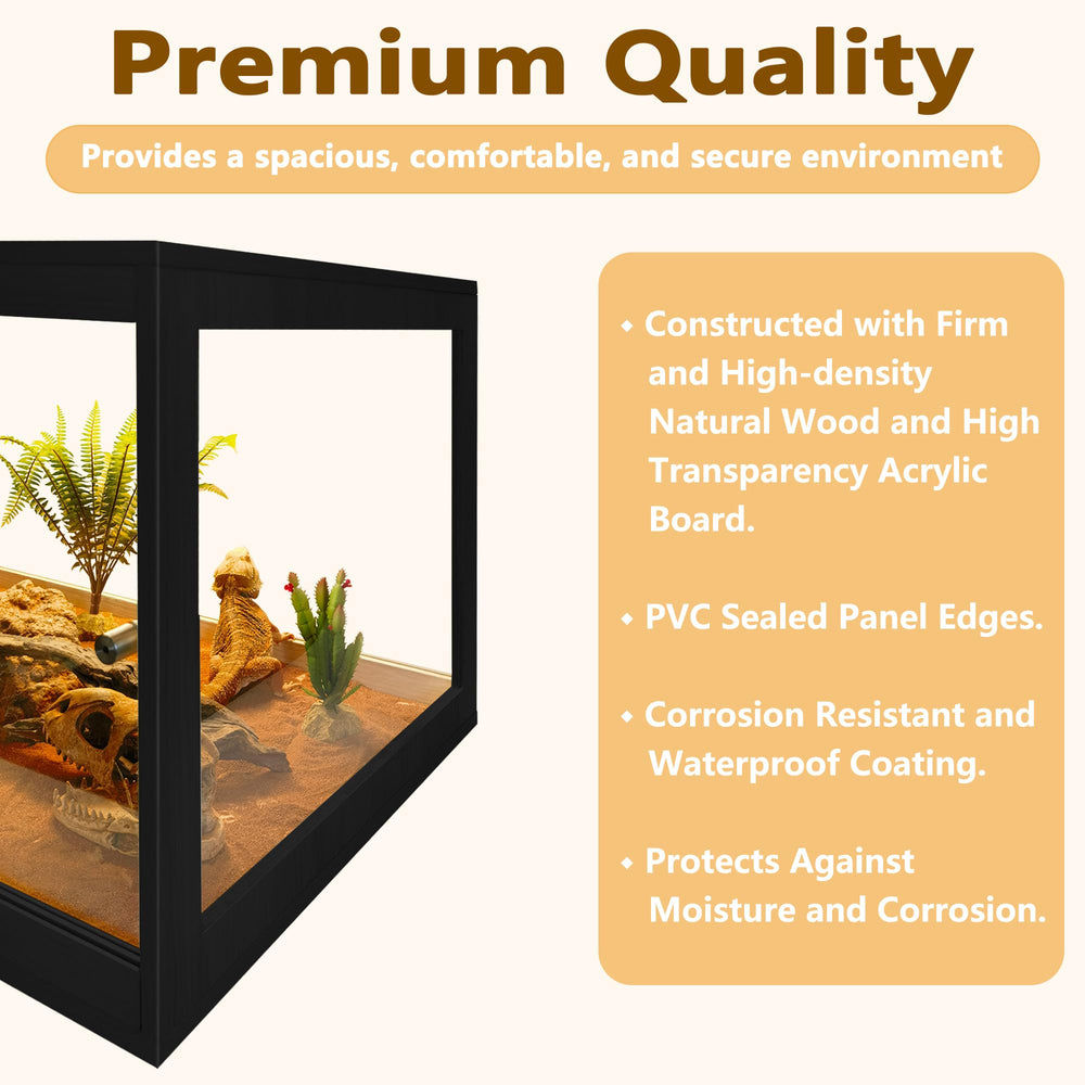 PROLEE Dragon Barbu Terrarium base en acrylique étanche pour entretien simplifié.
