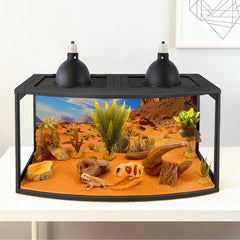 PROLEE terrarium dragon-barbu: panneau acrylique pour cadrage clair et nettoyage facile.