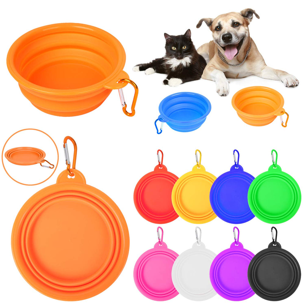 PROLOSO bol chien pliable avec carabiner, transport facile lors des sorties.