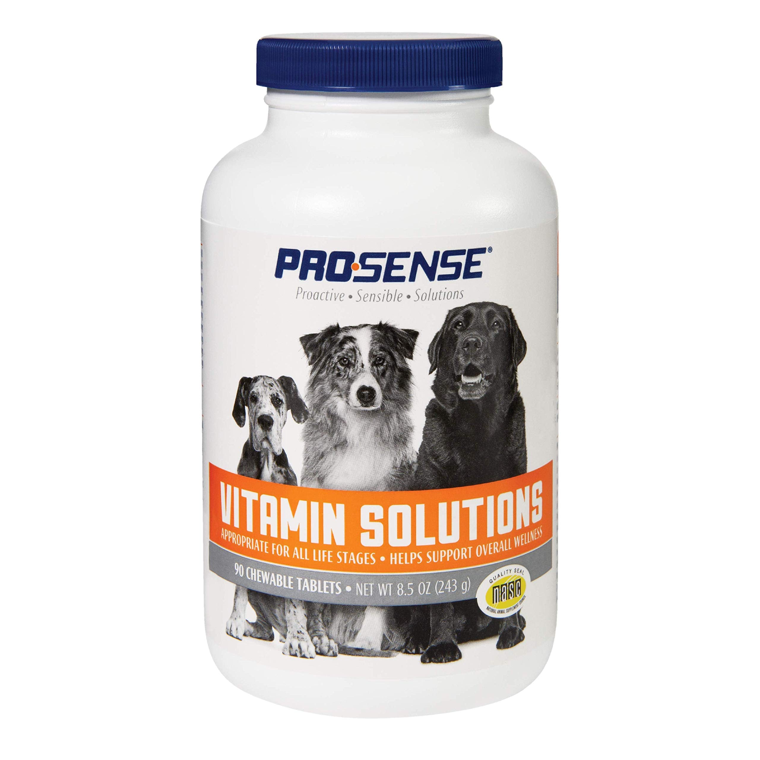 ProSense tablettes vitamines chien: 90 comprimés visibles sur l'emballage.