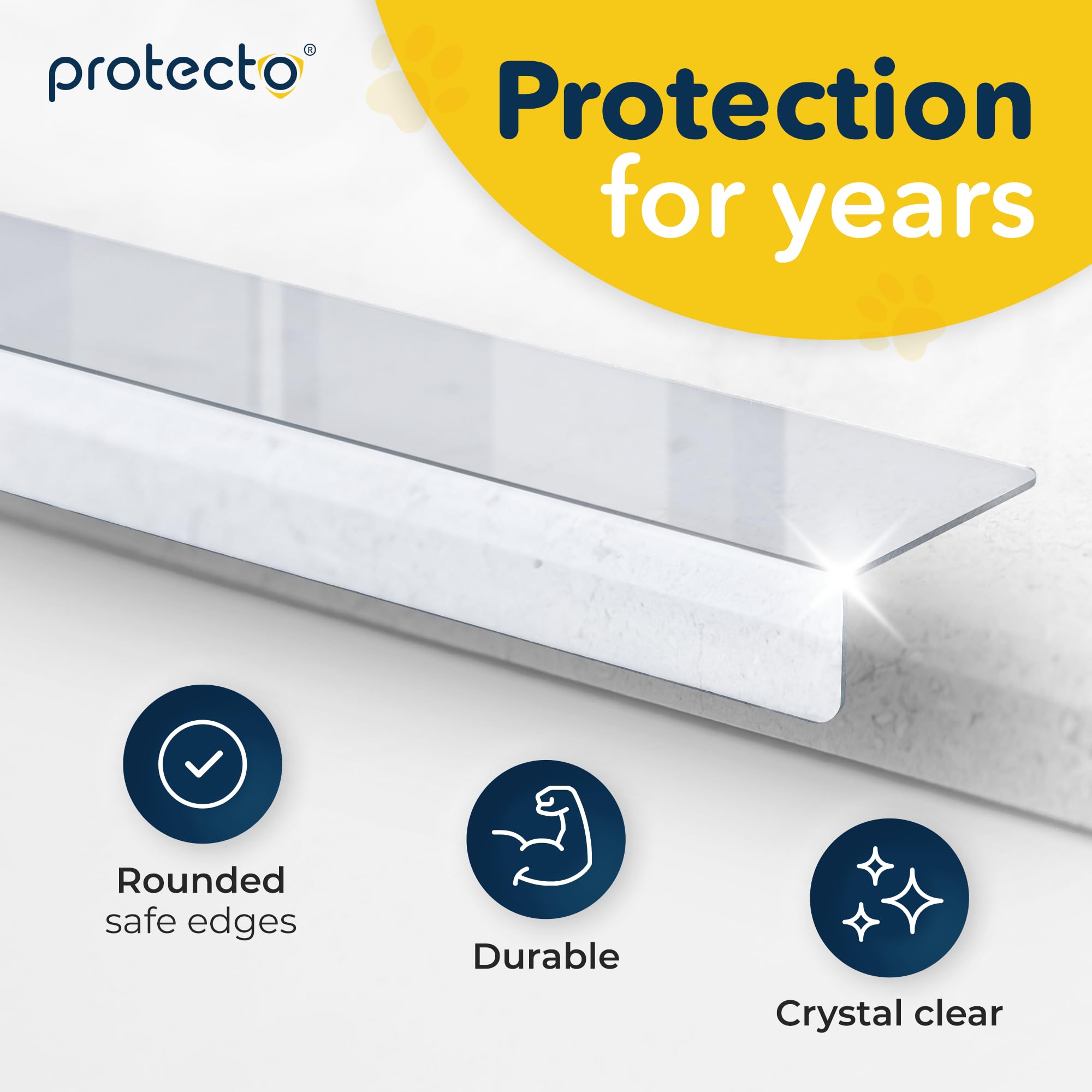 PROTECTO installation rapide sur rebord, sans outils.
