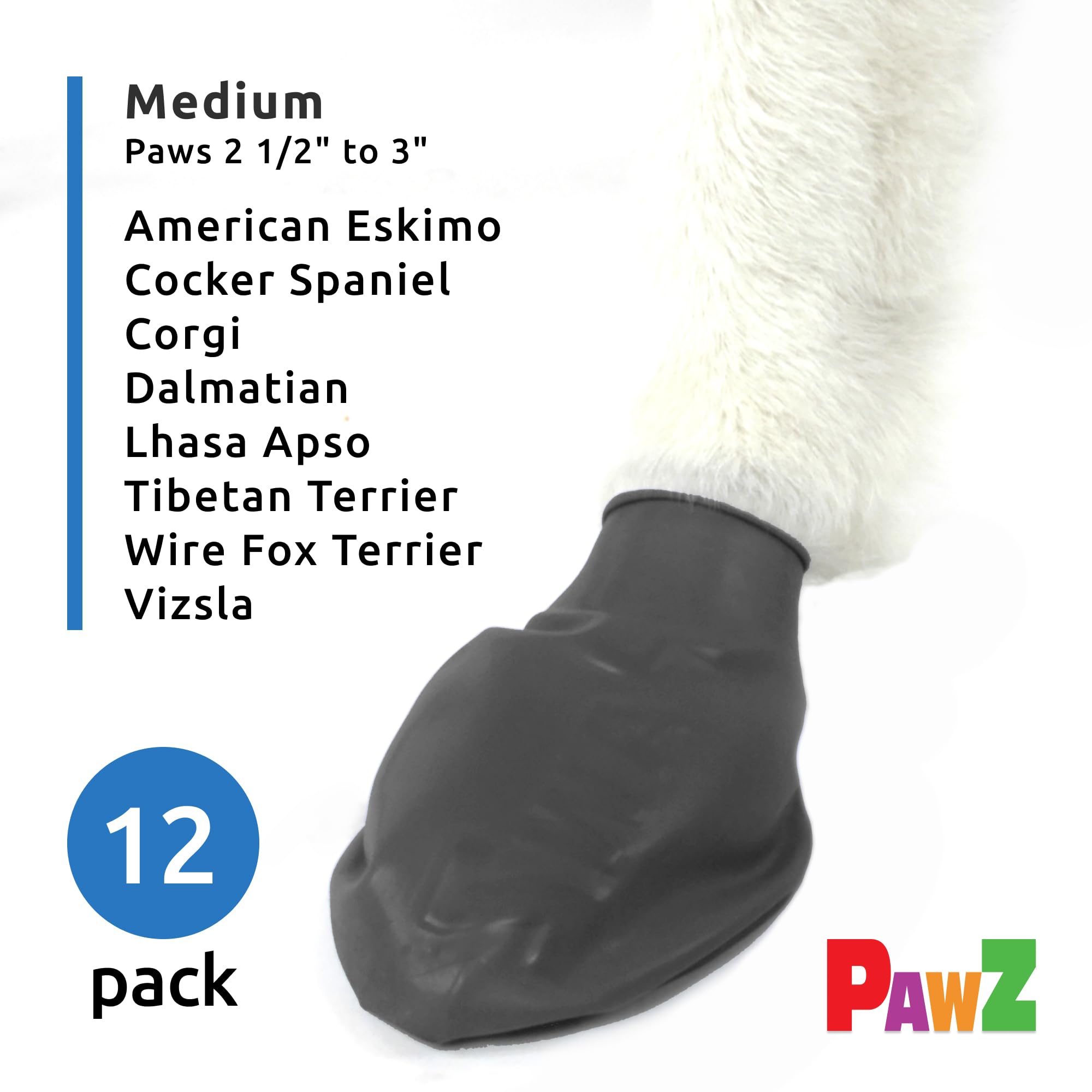 Protex PawZ – botte anti-glisse pour pattes taille moyenne, adhérence sur surfaces mouillées.