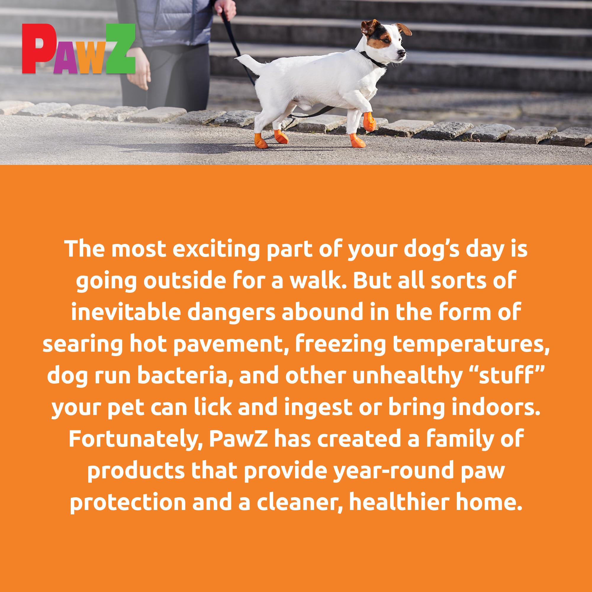 Protex PawZ: XS 1,5–2 pouces adaptée pour petites pattes lors des sorties.