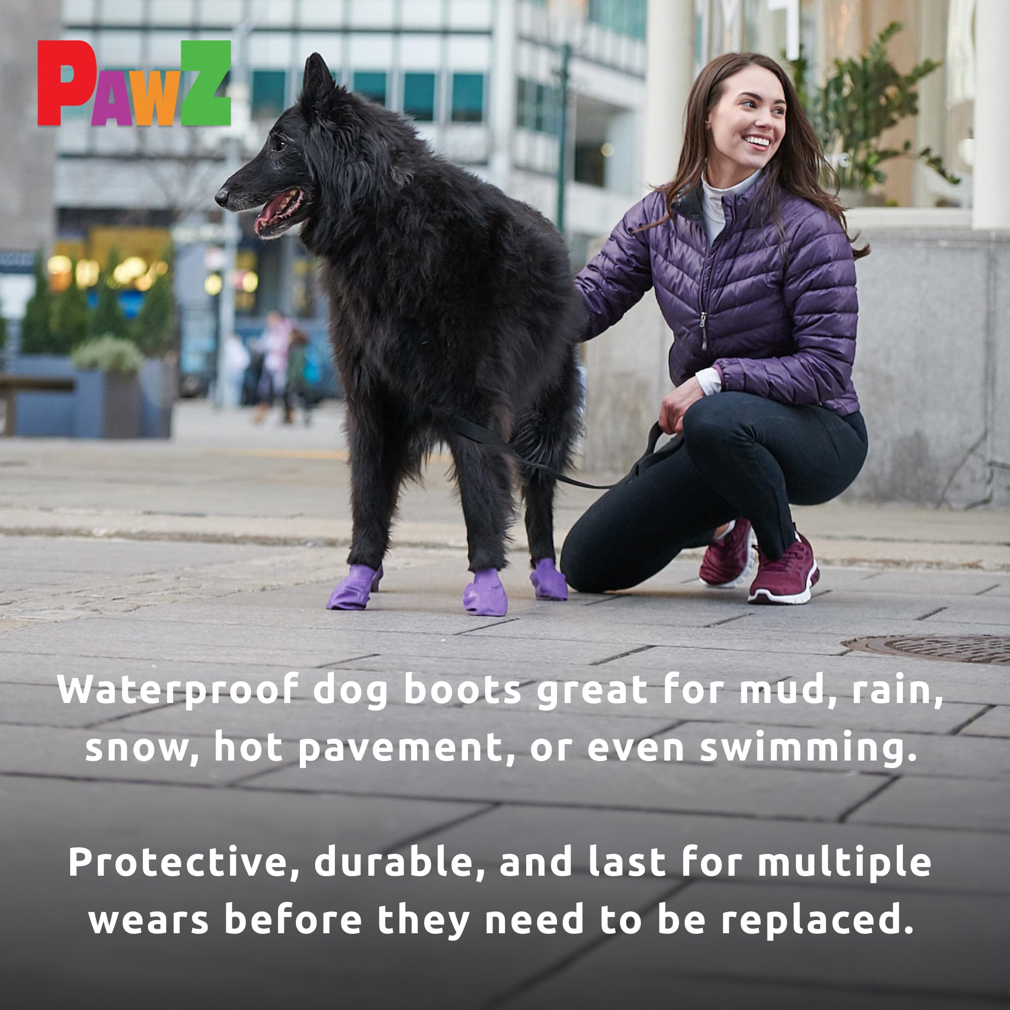 Bottes Protex PawZ enfilage facile pour un usage rapide pendant les promenades.