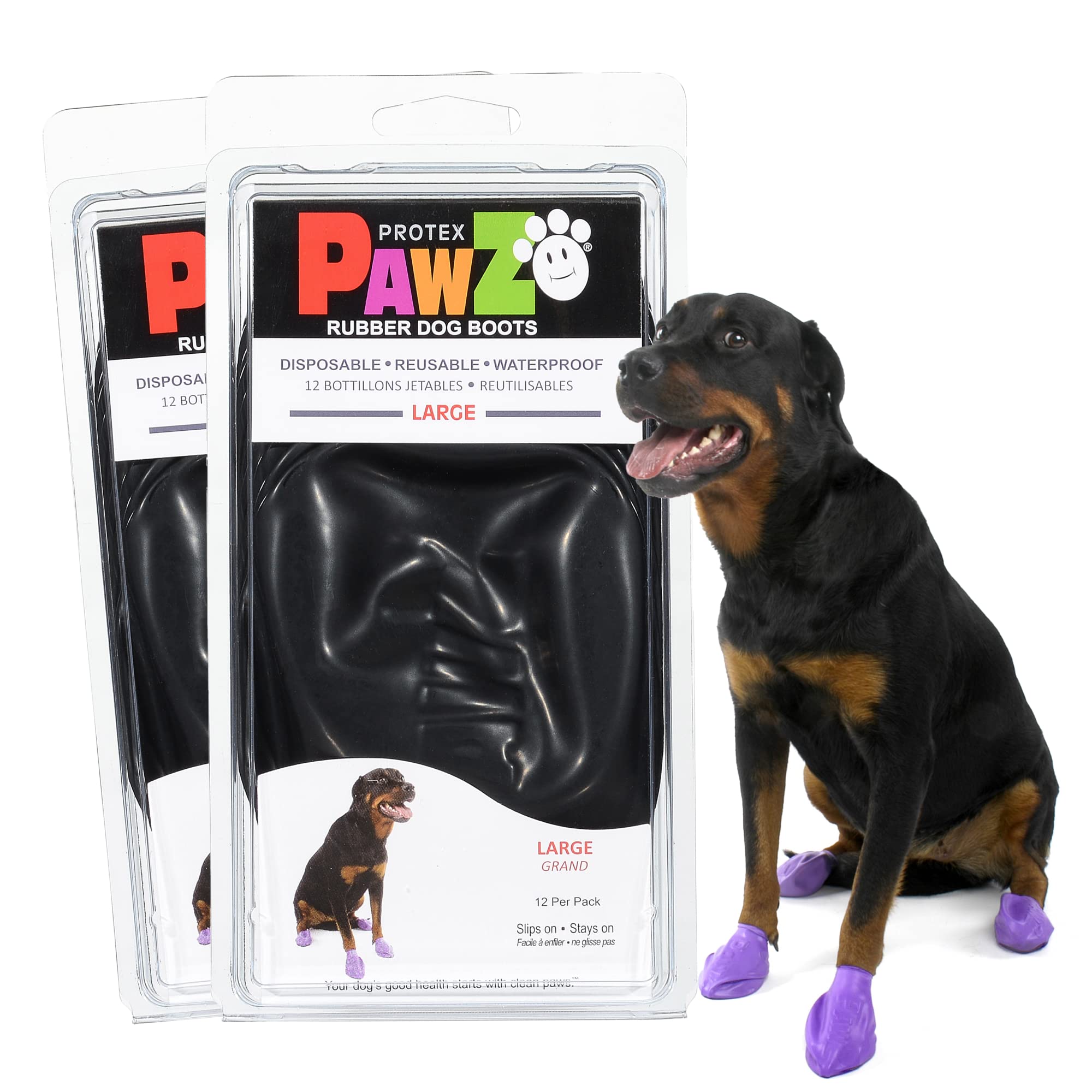 Bottes Protex PawZ pour grandes pattes, traction fiable sur sols mouillés.