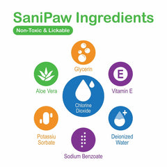 SaniPaw nettoie les pattes en douceur et procure une sensation de fraîcheur.