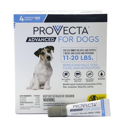 Provecta Avancé – application sur le poil du chien, zone ciblée.