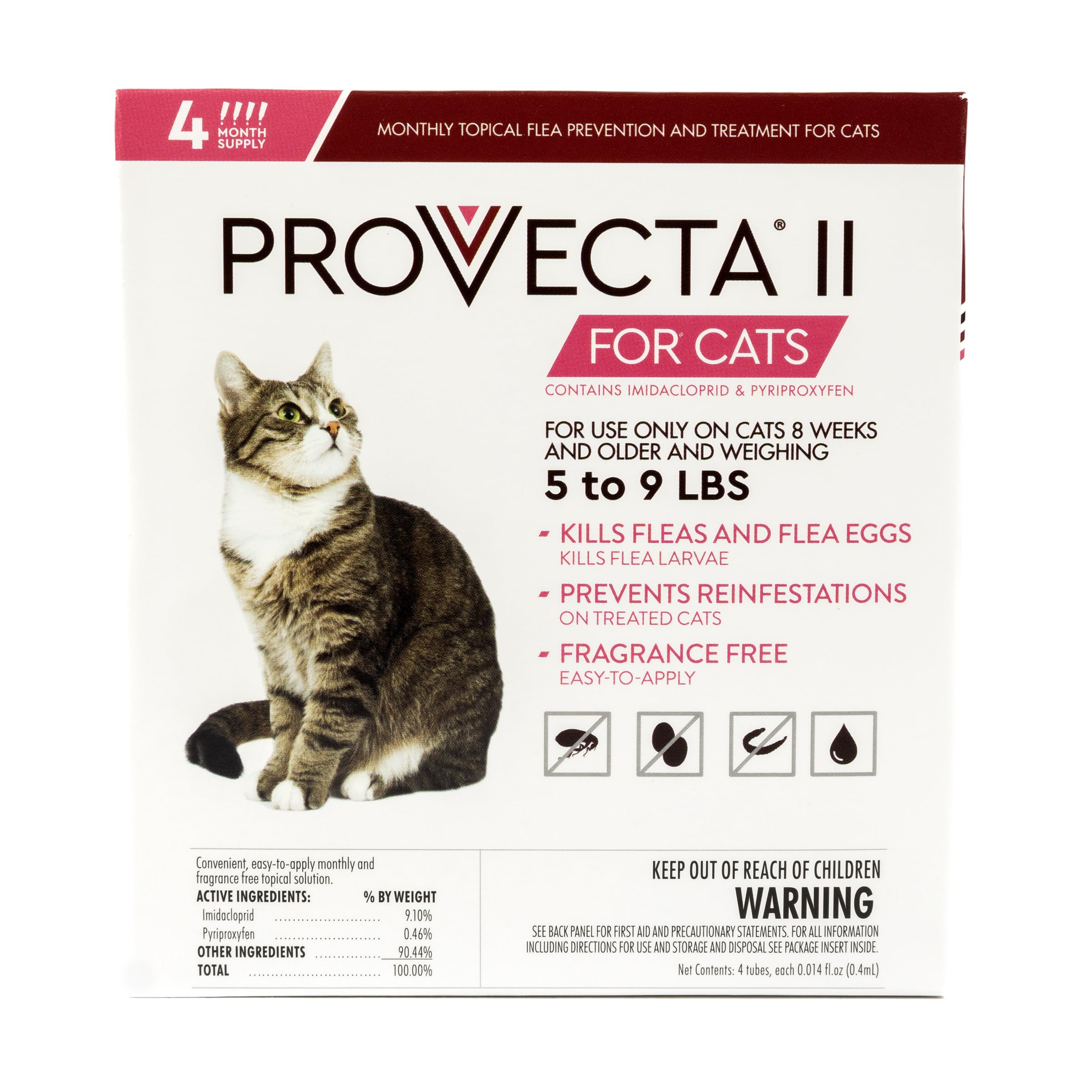 PROVECTA II pour chatte petite — bouteille prête pour l’application topique sur le pelage.