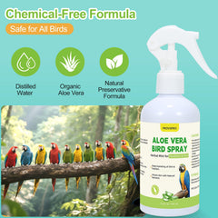 Provspro Aloe Vera Oiseau Spray – usage quotidien pour apaiser irritations et sécheresse cutanée.
