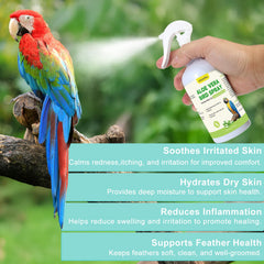 Provspro Aloe Vera Oiseau Spray – pulvérisation légère pour plumage brillant et peau douce.