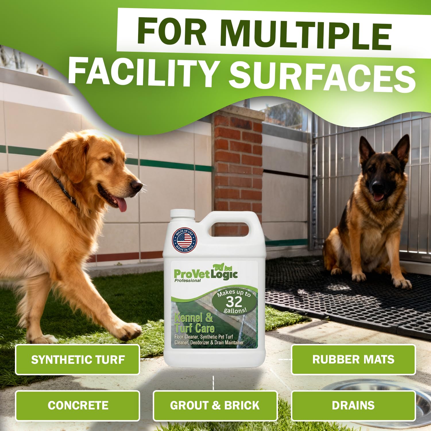 ProVetLogic Kennel Care – élimine les odeurs, fraîcheur durable dans les espaces animaliers.