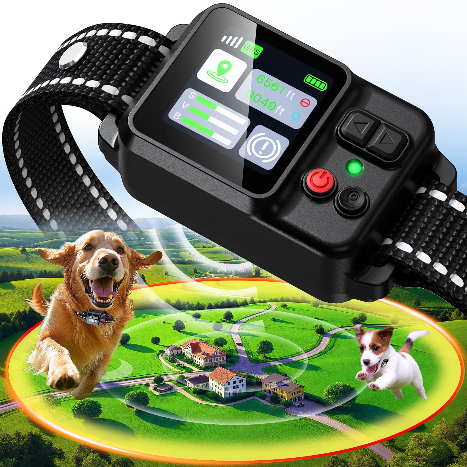 Collier GPS PRTRLFC pour entraînement extérieur avec suivi précis.
