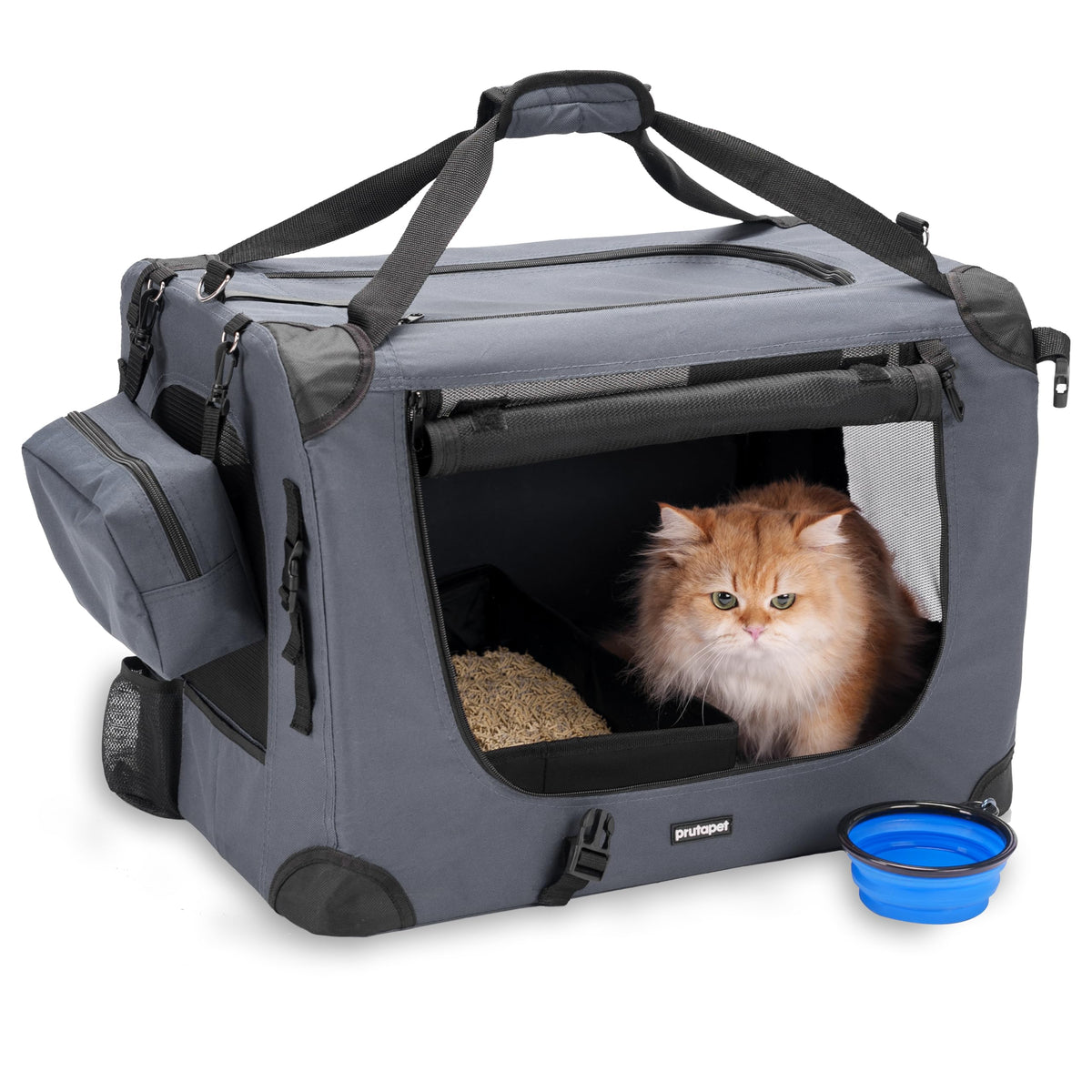 Porte-chat Prutapet grand – intérieur spacieux pour trajets longue distance