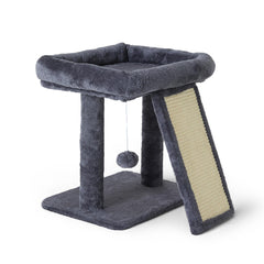 Psicway tour arbre chat 17po indoor gris offre escalade compacte et sécurisée.