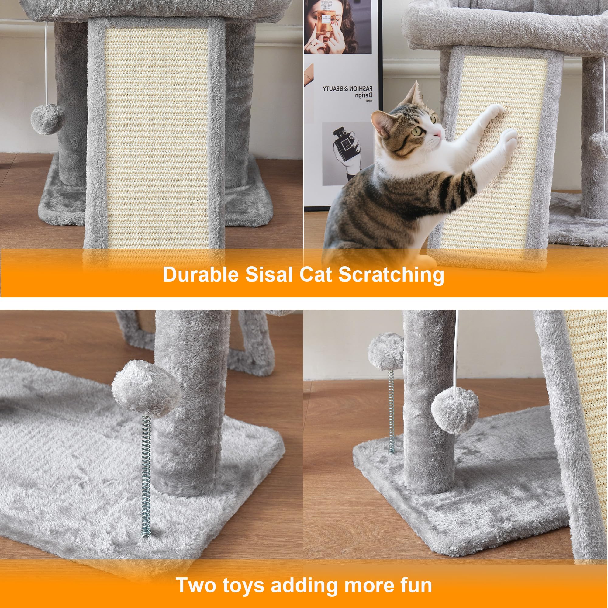 Psicway Tour Arbre Chat Petit - housse peluche douce pour chaleur et confort