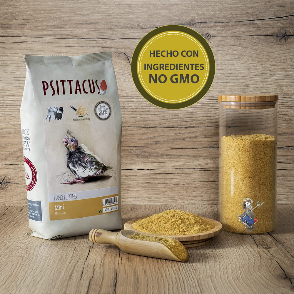 Psittacus Mini emballage 1 kg, produit européen sans OGM.