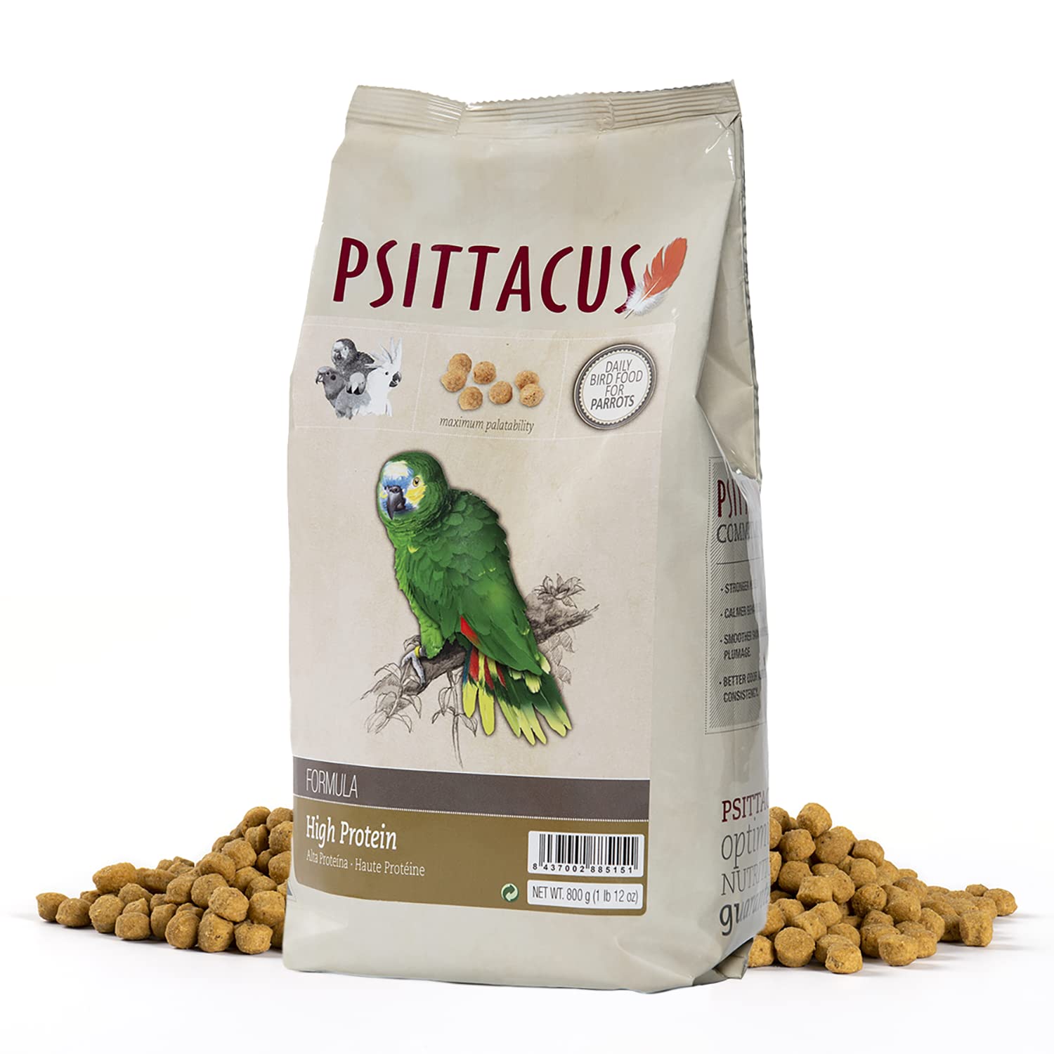 Psittacus High Protein emballage 800 g prêt à l emploi.
