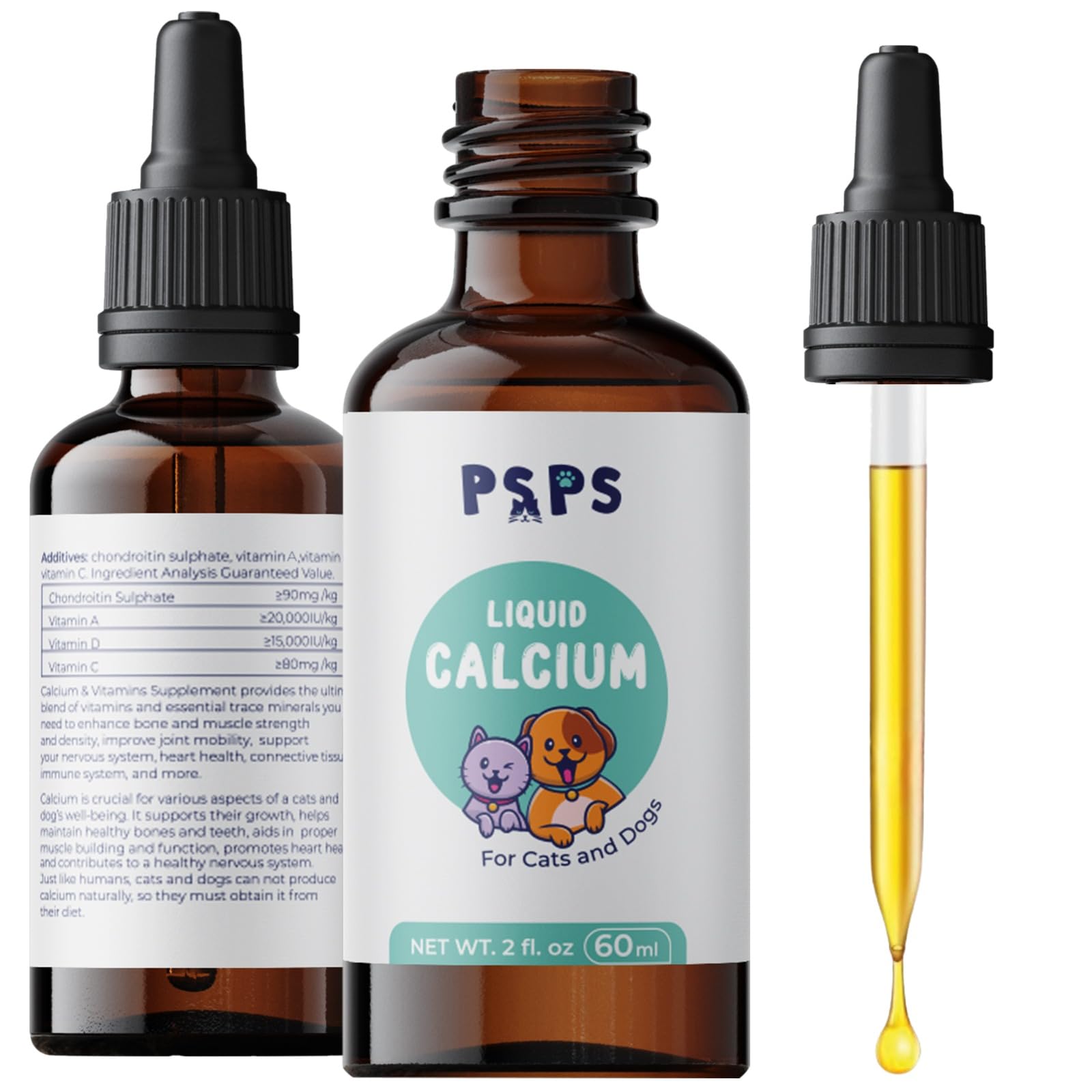 psps calcium-liquide-ajout-eau, facile à ajouter dans l'eau quotidienne