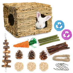 PStarDMoon: maison-herbe-lapin, refuge naturel pour jouer et se reposer.
