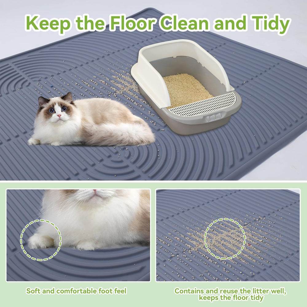 PTAZSCTC Tapis litière silicone 47x35 — nettoyage rapide après usage