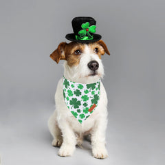 PTDECOR Bandana Chien Saint-Patrick en polyester double couche, confort doux.