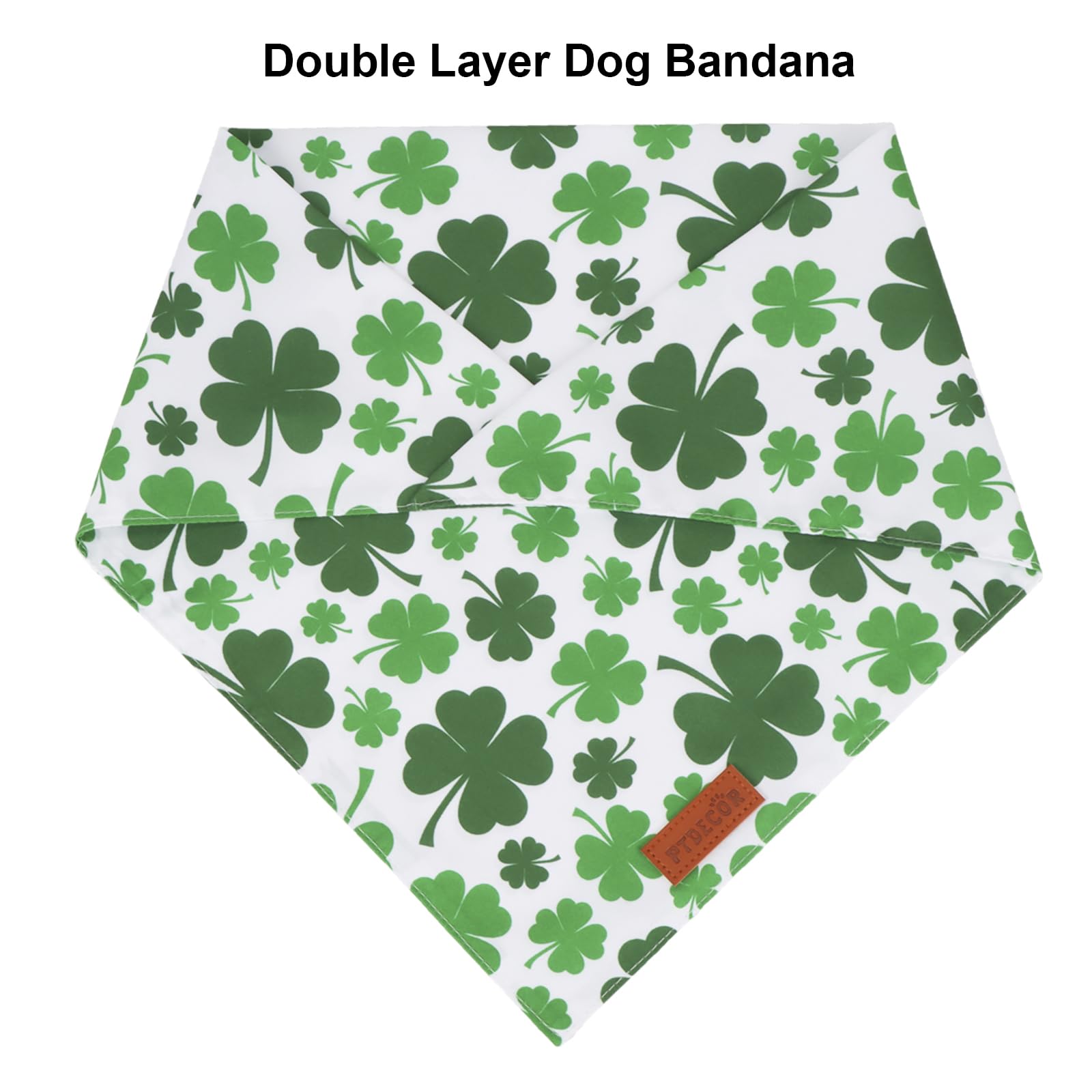 Bandana PTDECOR Saint-Patrick grande taille - ajustement confortable pour grands chiens.