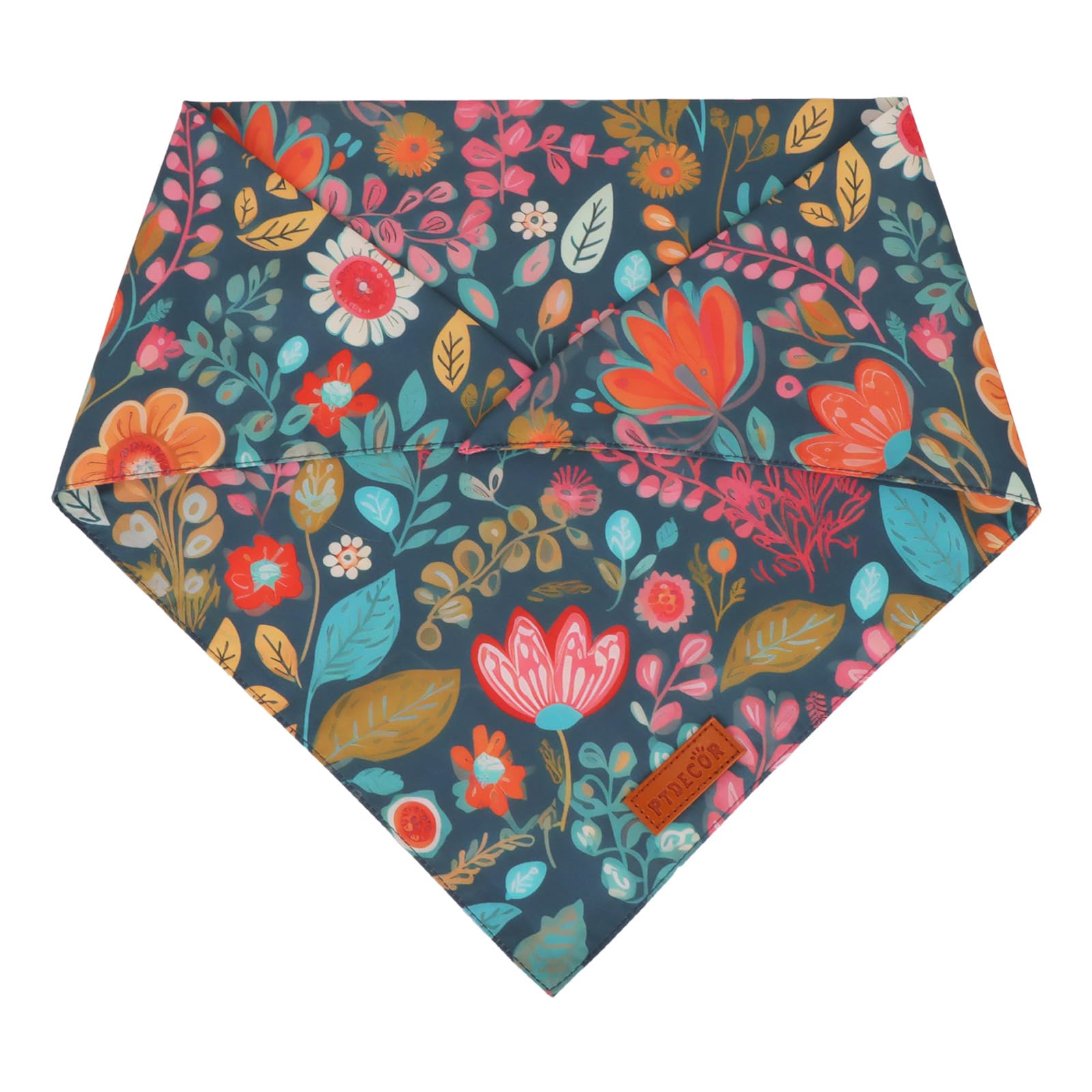 Bandana floral PTDECOR double face, pratique et polyvalent.