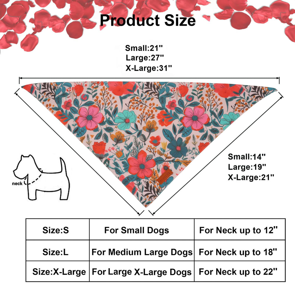 Bandana floral PTDECOR imprimé avec détails chic.