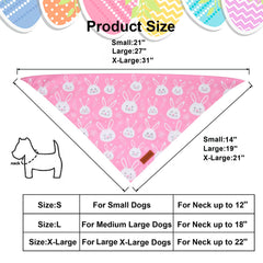 PTDECOR bandana paques rose taille-l, accessoire leger et élégant.