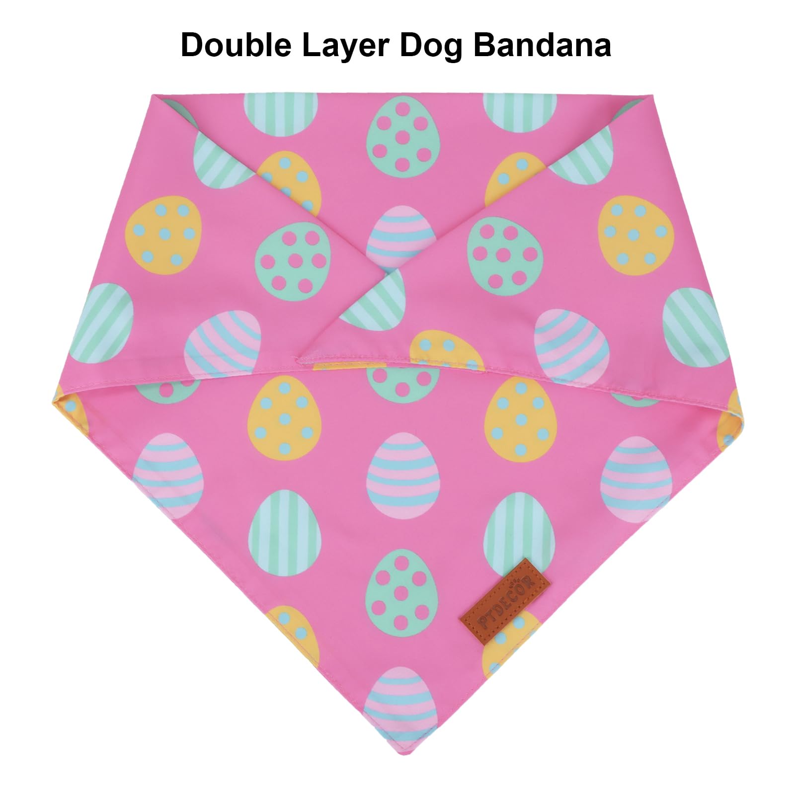 PTDECOR bandana paques rose taille-xl, idéal pour grands chiens féminins.