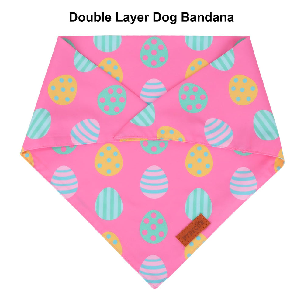 PTDECOR bandana paques rose taille-xl, idéal pour grands chiens féminins.