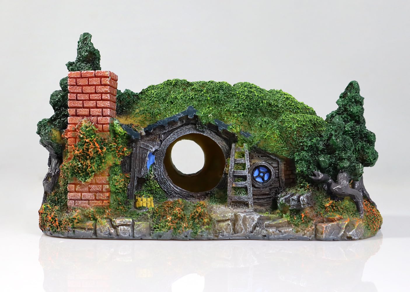 PTFJZ hobbit-décoration-bassin-aquarium-maison-cachee offre une cachette charmante.