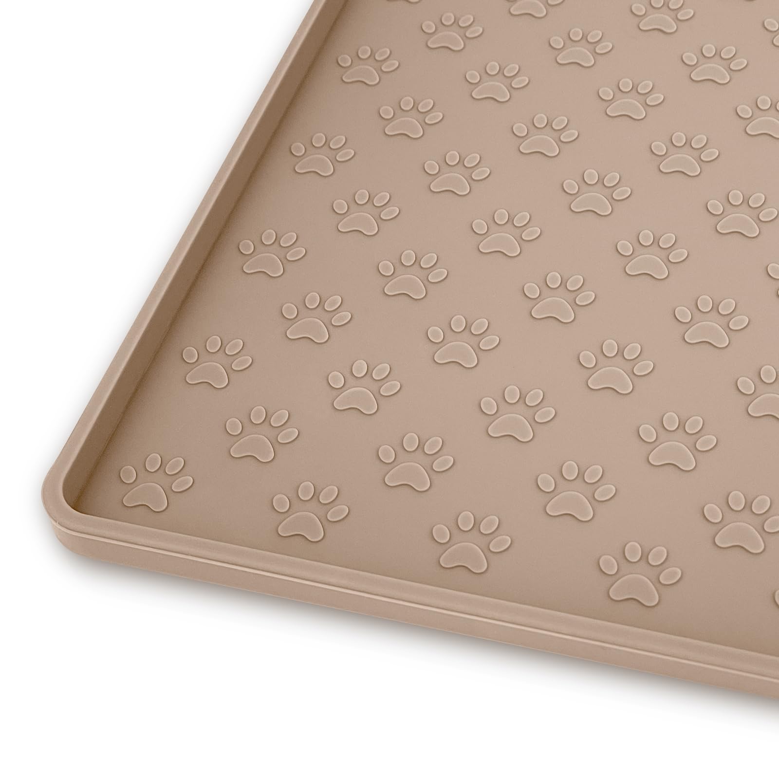 Tapis Ptlom pour alimentation canine, bords hauts pour prévenir les débordements.