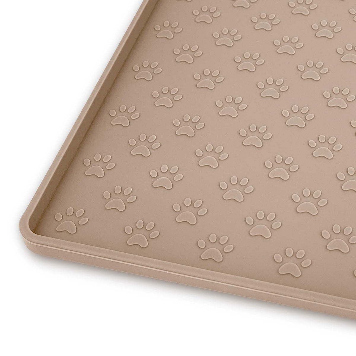 Tapis Ptlom pour alimentation canine, bords hauts pour prévenir les débordements.