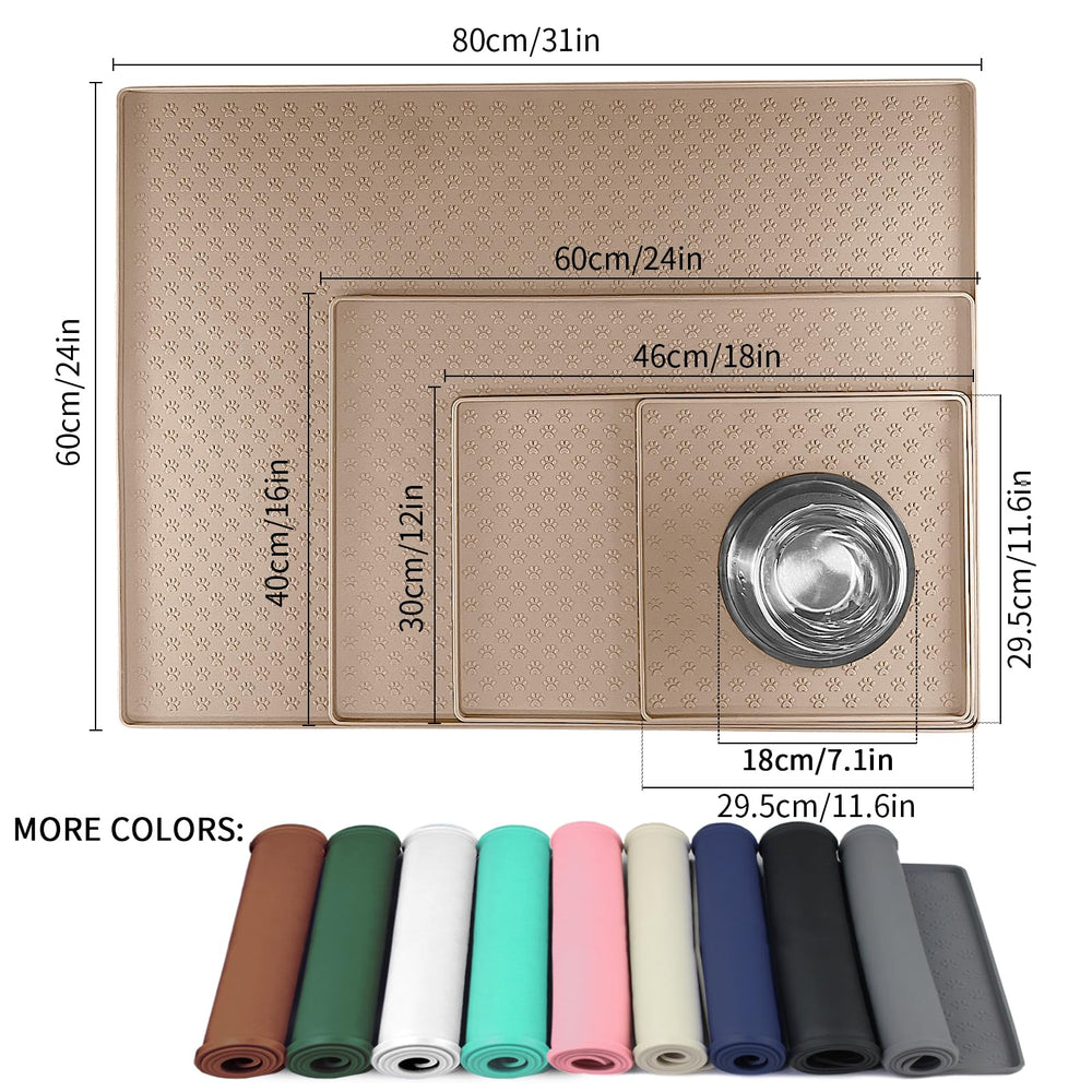 Tapis Ptlom anti-dérapant sous gamelles, maintien stable pendant le repas.
