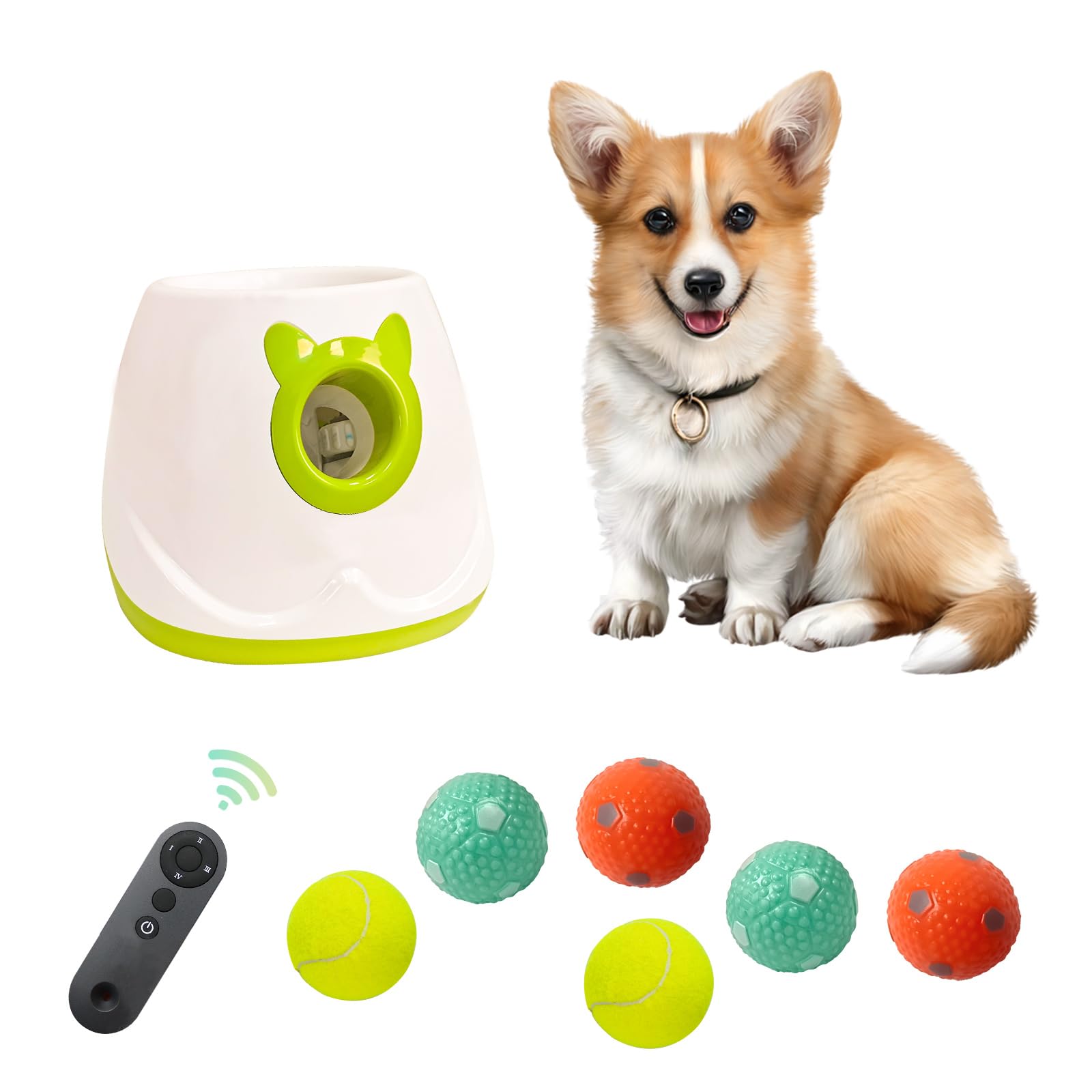 Lanceur ptlsy pour chien intérieur avec télécommande, jeu sûr et interactif.