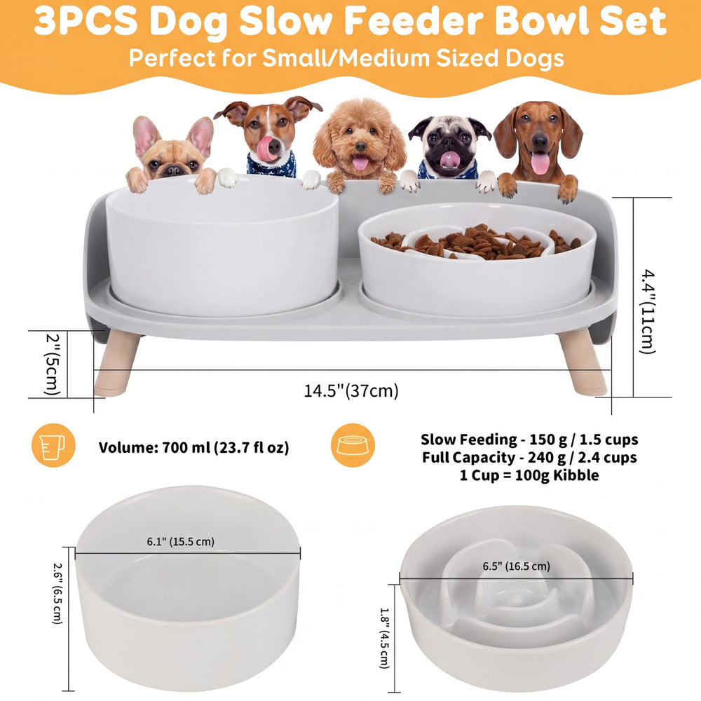 PTOBER support bol élevé pour chien, repas plus confortable.
