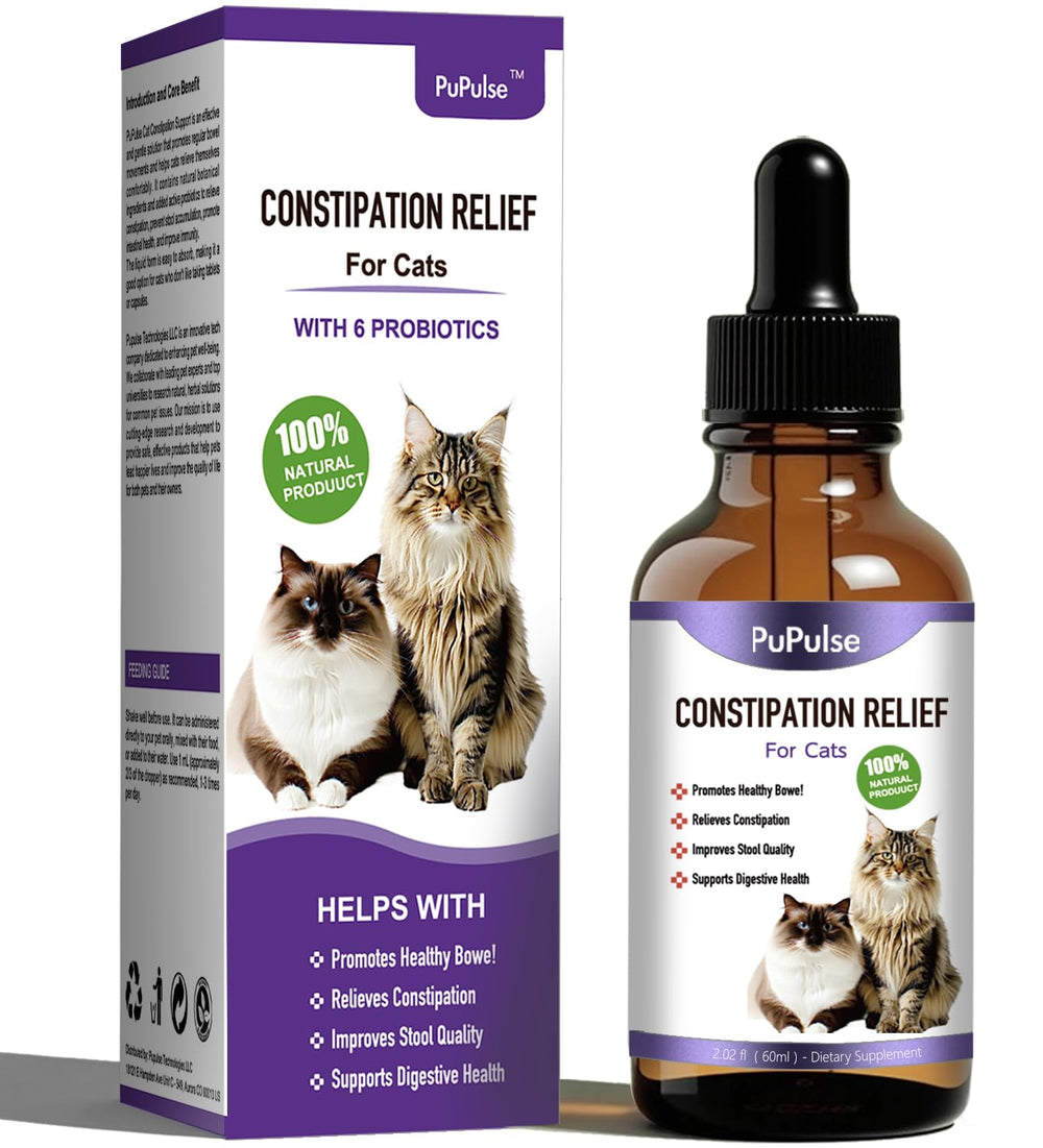 PuPulse Constipation Relief : pipette de dosage précis pour soulager le mal de ventre du chat