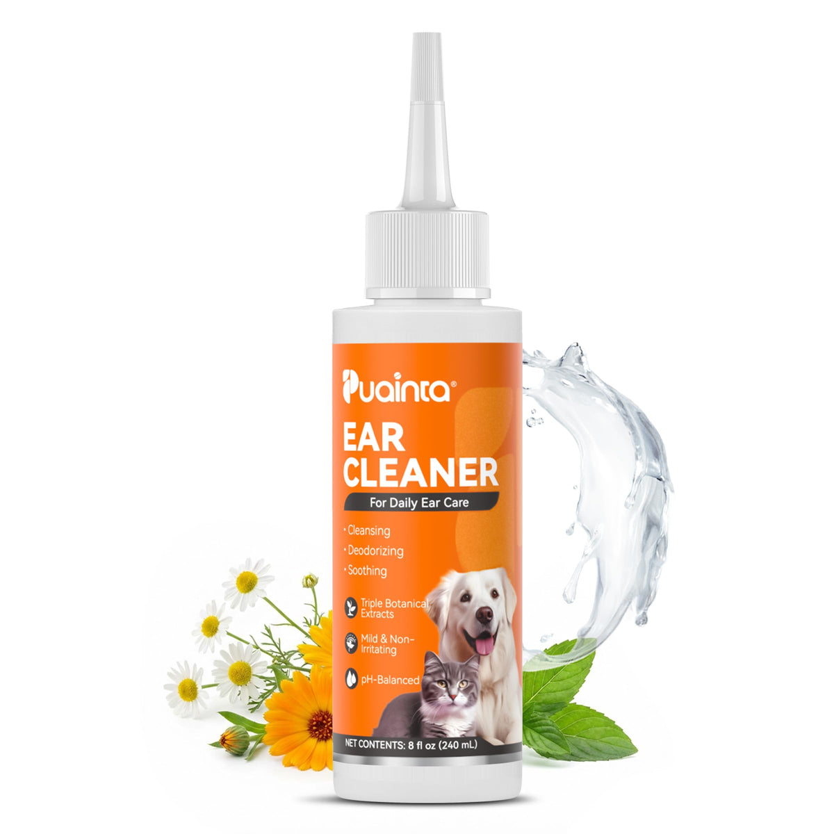 PUAINTA Solution Oreilles: bouteille 237 ml pour lavage doux et régulier.