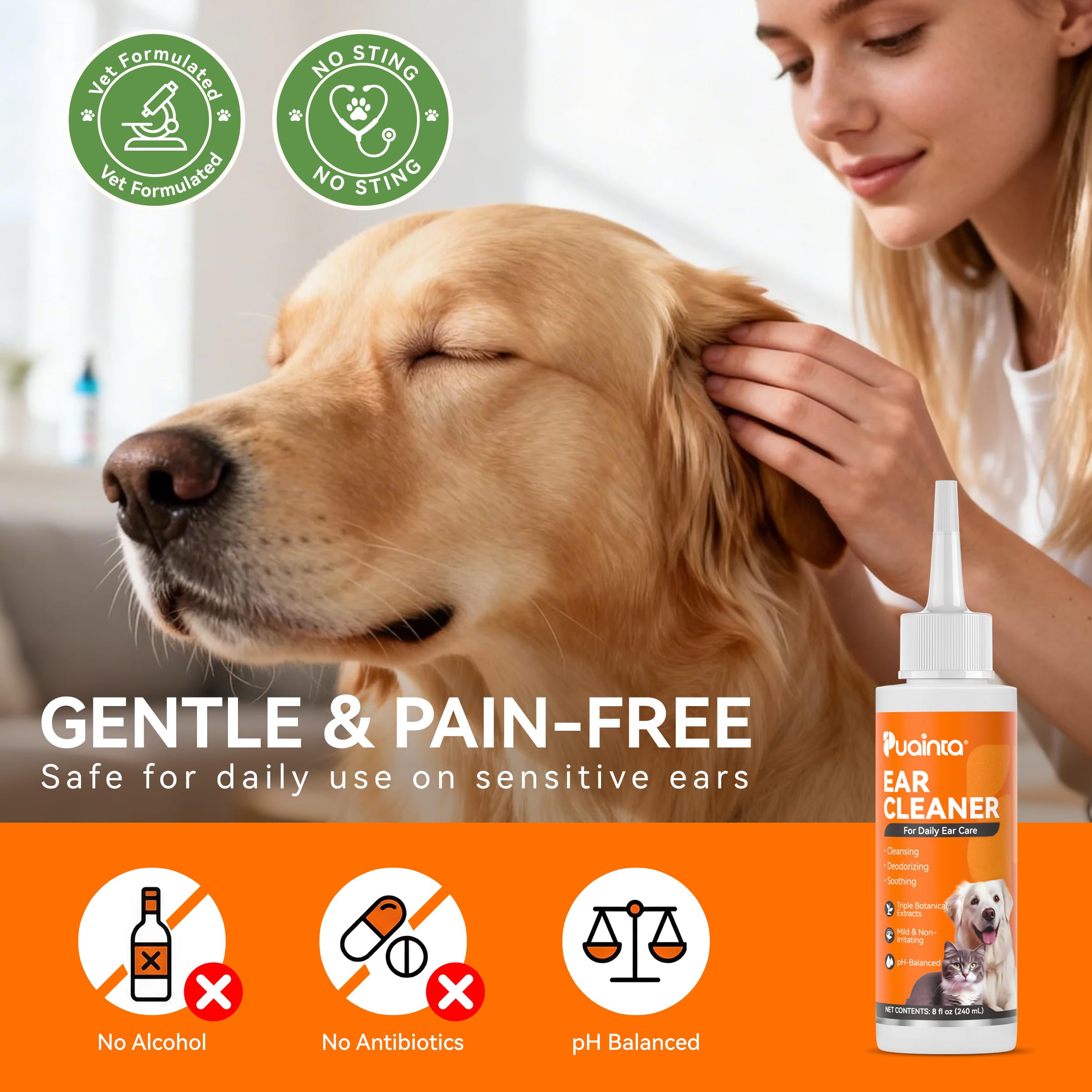 PUAINTA Solution Oreilles: odeur neutre et agréable.