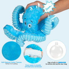 Pubialo Poulpe doux; tissu peluche sûr et agréable au toucher.