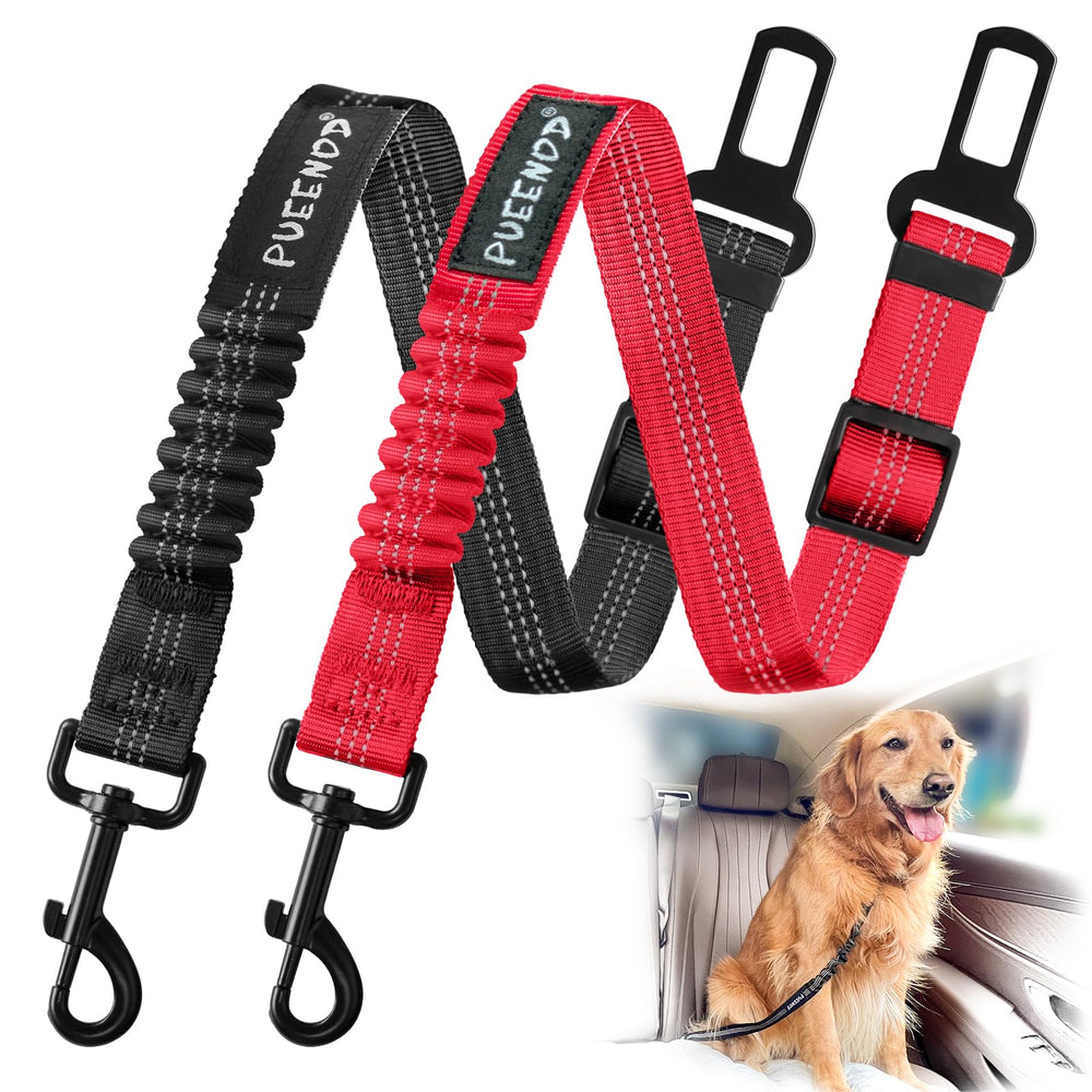 PUEENOD ceinture-chien-voiture-elastique-bungee offre absorption des chocs pendant les trajets.