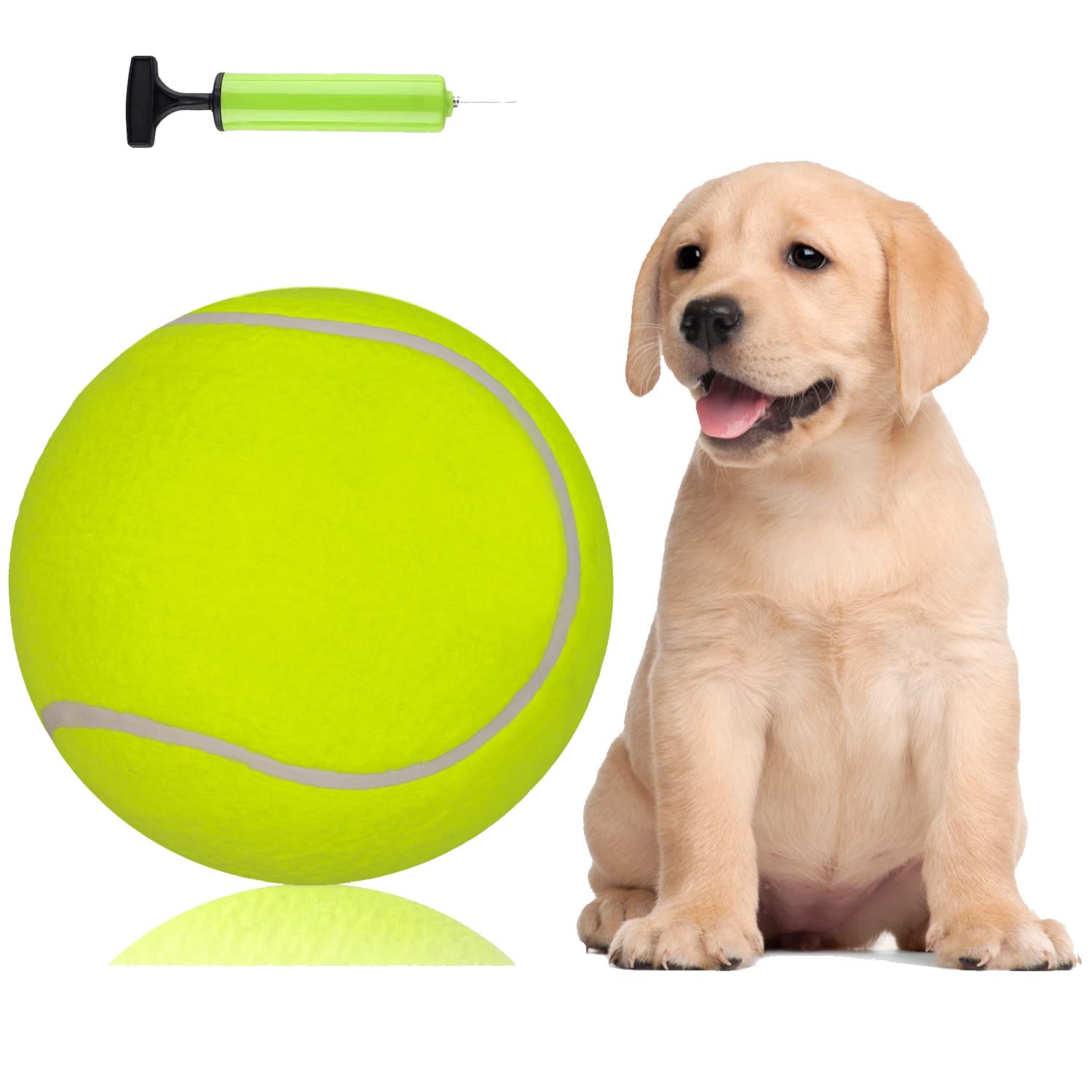 PULEEBO balle tennis géante pour chien, idéale pour jeu extérieur et randonnées quotidiennes.